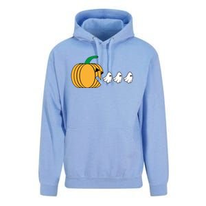 Pumpkin Eating Ghost Gamer Funny Halloween Gift Unisex Surf Hoodie