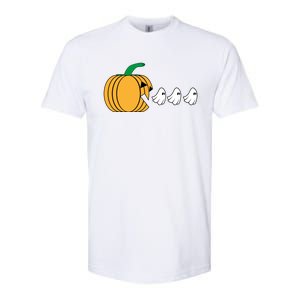 Pumpkin Eating Ghost Gamer Funny Halloween Gift Softstyle CVC T-Shirt