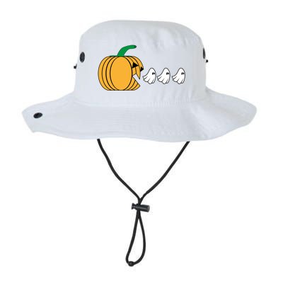 Pumpkin Eating Ghost Gamer Funny Halloween Gift Legacy Cool Fit Booney Bucket Hat