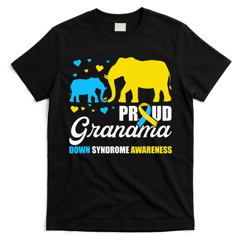 Proud Elephant Grandma Down Syndrome Awareness T21 T-Shirt