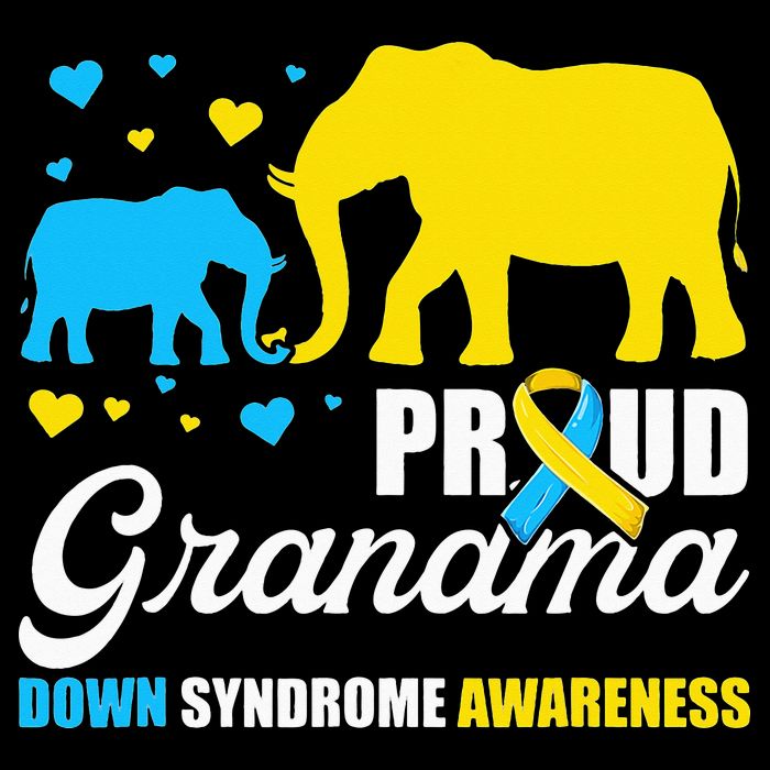 Proud Elephant Grandma Down Syndrome Awareness T21 T-Shirt