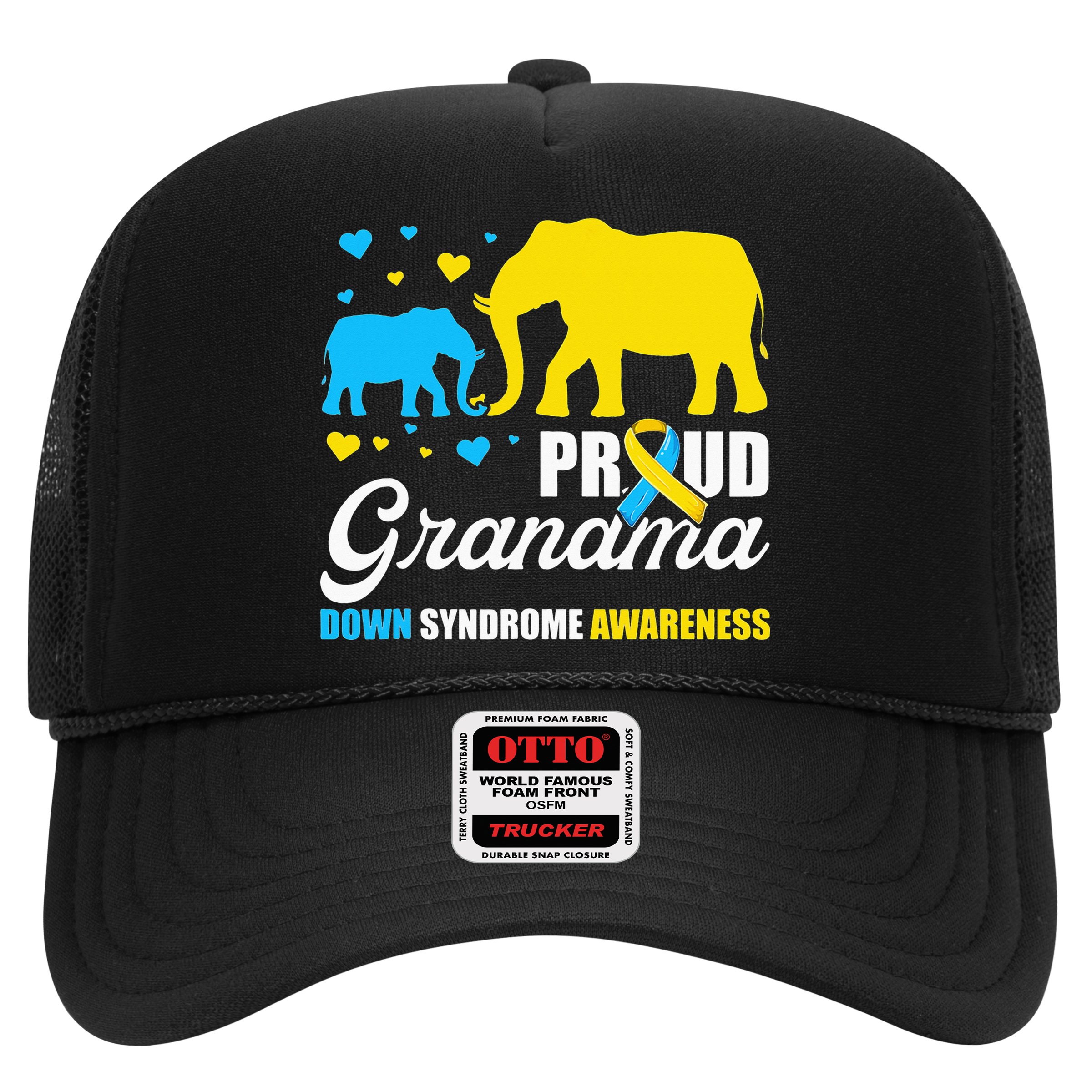 Proud Elephant Grandma Down Syndrome Awareness T21 Hat