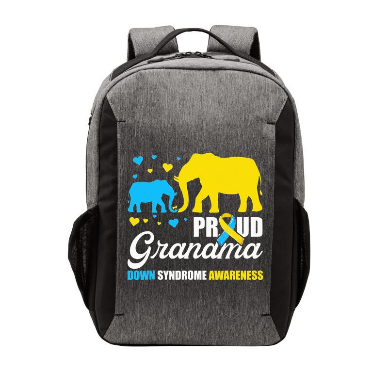 Proud Elephant Grandma Down Syndrome Awareness T21 Vector Backpack