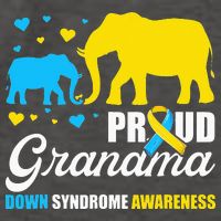 Proud Elephant Grandma Down Syndrome Awareness T21 Vector Backpack