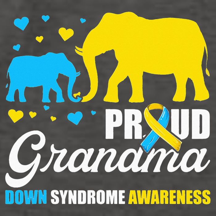Proud Elephant Grandma Down Syndrome Awareness T21 Vector Backpack