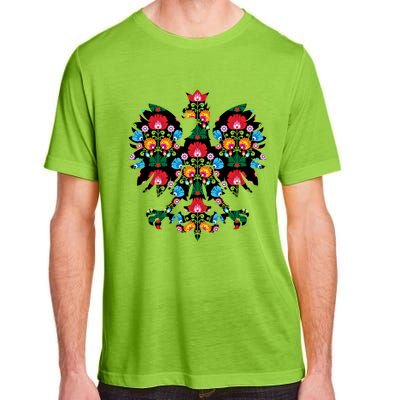 Polish Eagle Gift Poland Wycinanki Emblem, Polish Folk Art Fest Gift Adult ChromaSoft Performance T-Shirt