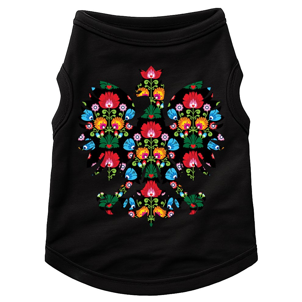 Polish Eagle Gift Poland Wycinanki Emblem, Polish Folk Art Fest Gift Doggie Tank