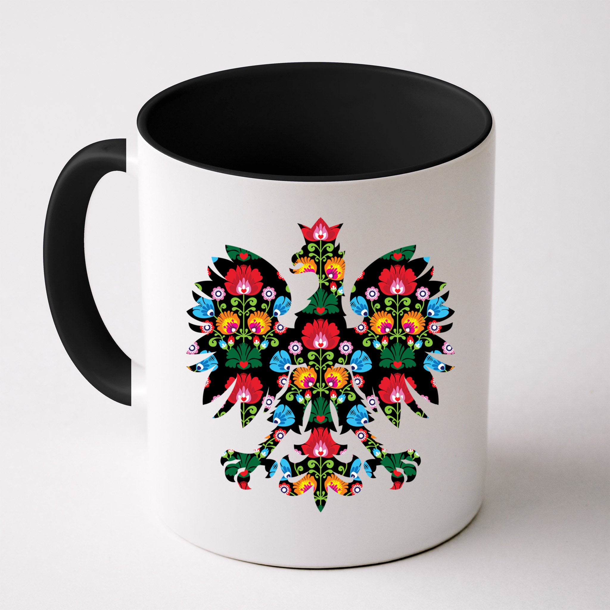 Polish Eagle Gift Poland Wycinanki Emblem, Polish Folk Art Fest Gift Mug