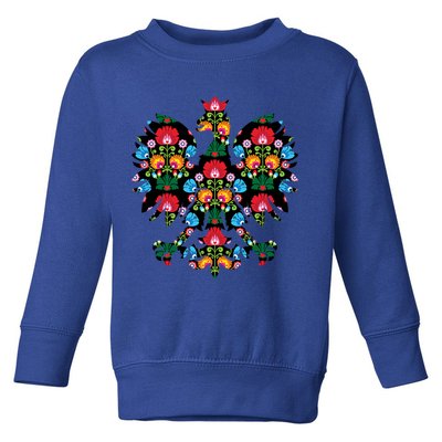 Polish Eagle Gift Poland Wycinanki Emblem, Polish Folk Art Fest Gift Toddler Sweatshirt