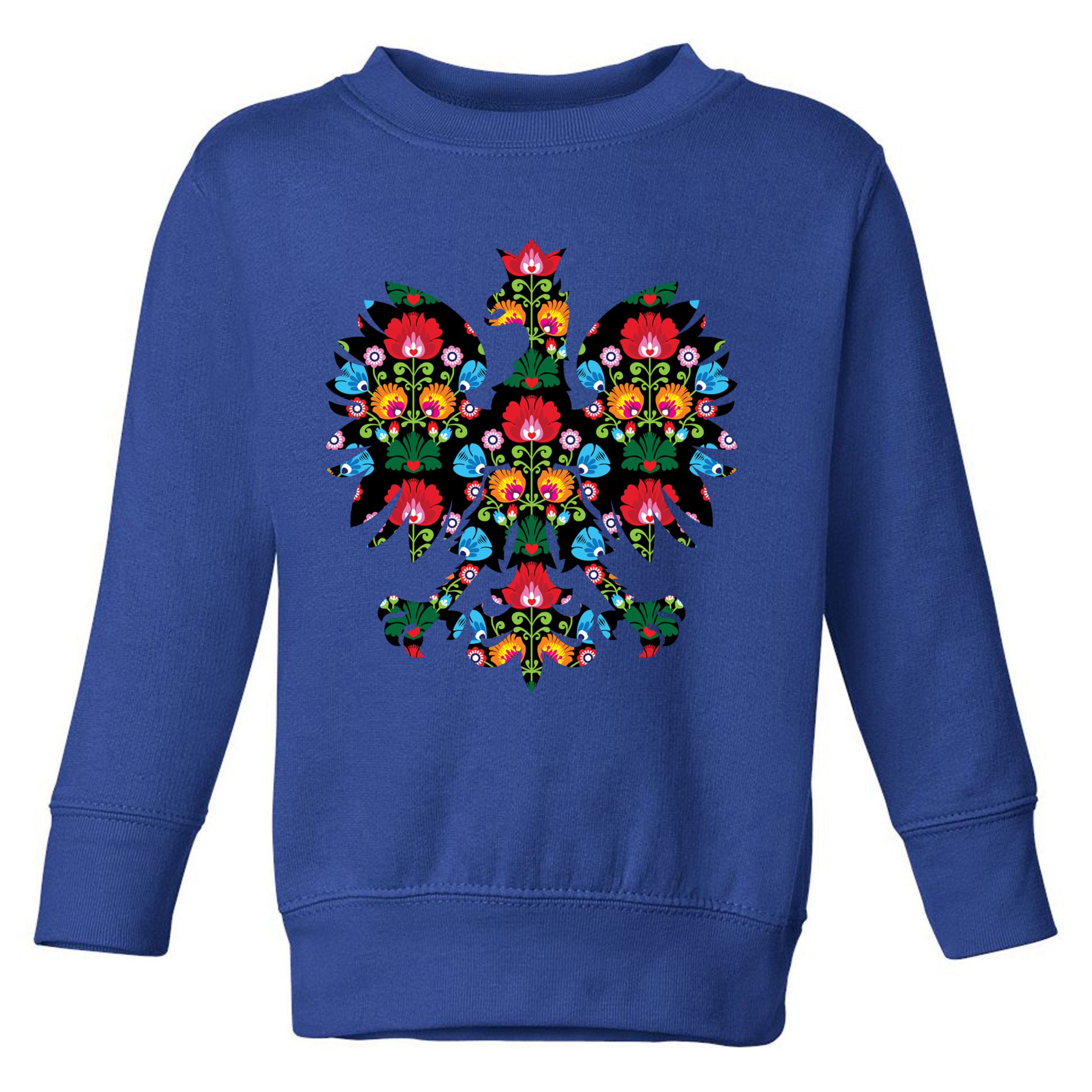 Polish Eagle Gift Poland Wycinanki Emblem, Polish Folk Art Fest Gift Toddler Sweatshirt