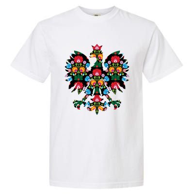 Polish Eagle Gift Poland Wycinanki Emblem, Polish Folk Art Fest Gift Garment-Dyed Heavyweight T-Shirt