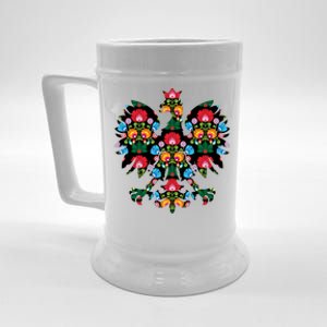 Polish Eagle Gift Poland Wycinanki Emblem, Polish Folk Art Fest Gift Beer Stein