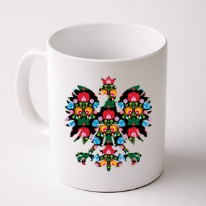 Polish Eagle Gift Poland Wycinanki Emblem, Polish Folk Art Fest Gift Coffee Mug