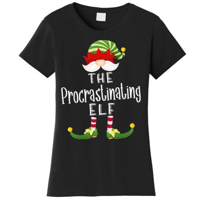 Procrastinating Elf Group Christmas Funny Pajama Party Women's T-Shirt