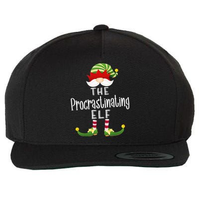 Procrastinating Elf Group Christmas Funny Pajama Party Wool Snapback Cap