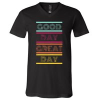 Positive Ethos Good Day Great Day Street and Surf Wear V-Neck T-Shirt