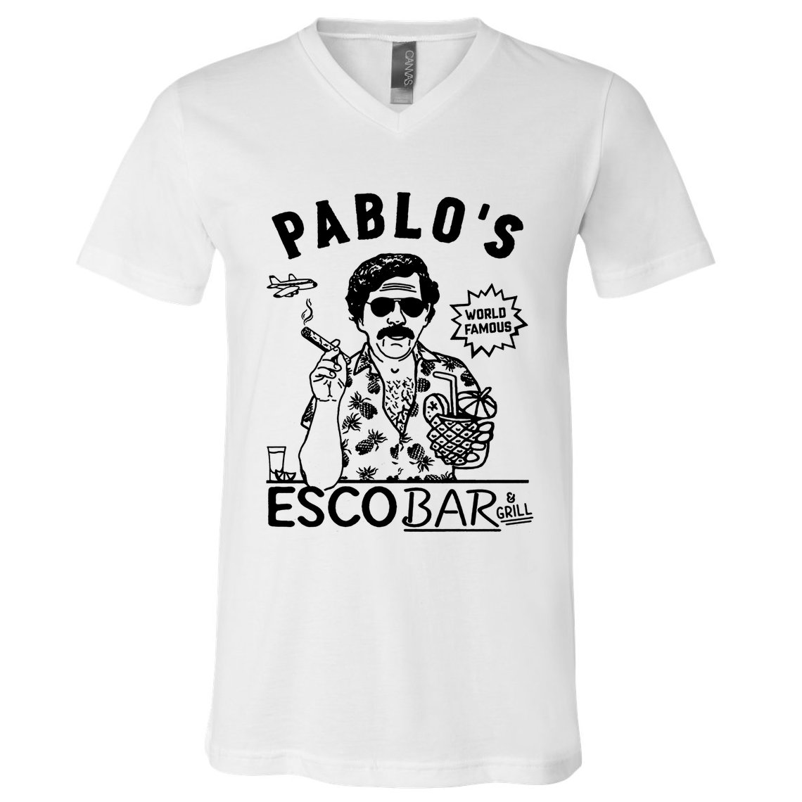 Pablo Escobar & Grill V-Neck T-Shirt