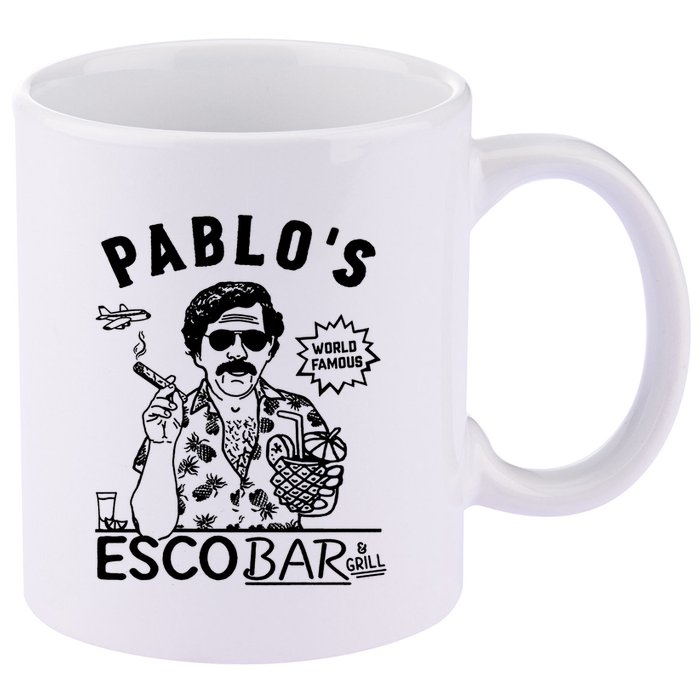 Pablo Escobar & Grill 11oz C Handle Ceramic Mug