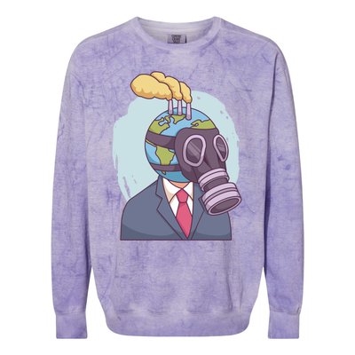 Polluted Earth Gift Colorblast Crewneck Sweatshirt