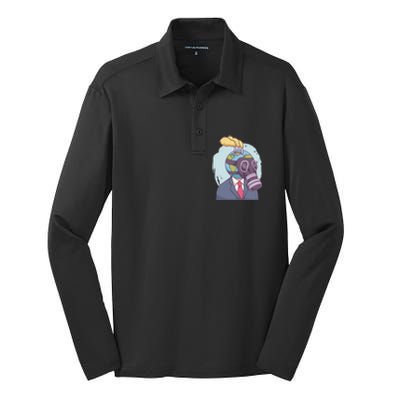 Polluted Earth Gift Silk Touch Performance Long Sleeve Polo