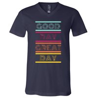 Positive Ethos Good Day Great Day Street and Surf Wear V-Neck T-Shirt