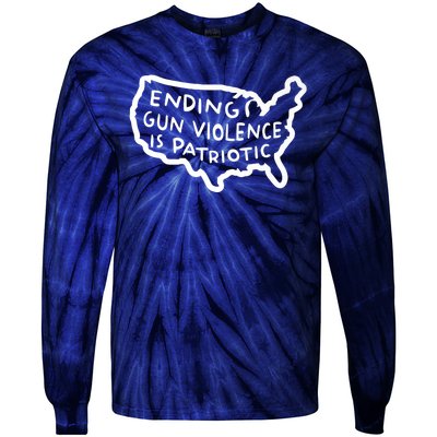 Peace Ending Gun Violence Is Patriotic Awareness Day Tie-Dye Long Sleeve Shirt