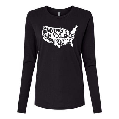 Peace Ending Gun Violence Is Patriotic Awareness Day Womens Cotton Relaxed Long Sleeve T-Shirt