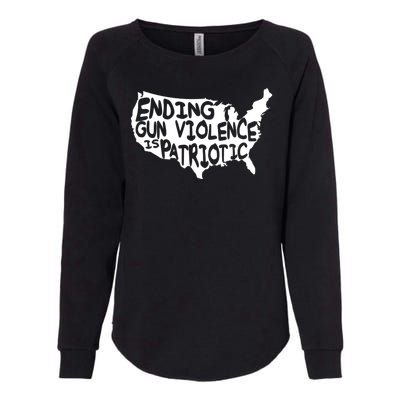 Peace Ending Gun Violence Is Patriotic Awareness Day Womens California Wash Sweatshirt