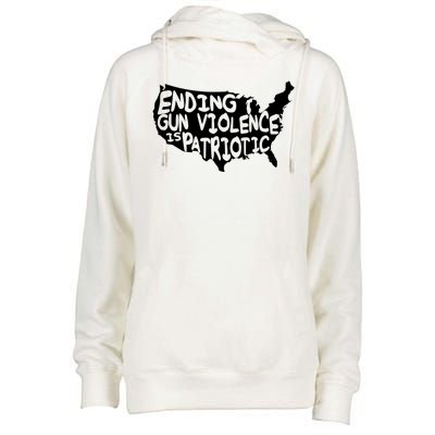 Peace Ending Gun Violence Is Patriotic Awareness Day Womens Funnel Neck Pullover Hood