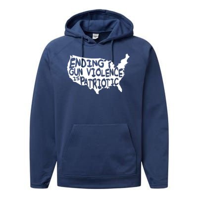 Peace Ending Gun Violence Is Patriotic Awareness Day Performance Fleece Hoodie