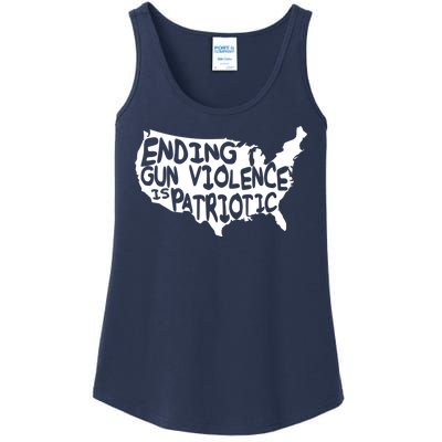 Peace Ending Gun Violence Is Patriotic Awareness Day Ladies Essential Tank