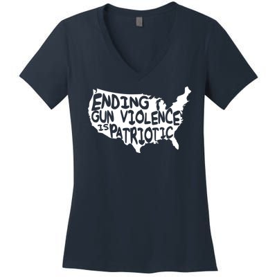 Peace Ending Gun Violence Is Patriotic Awareness Day Women's V-Neck T-Shirt