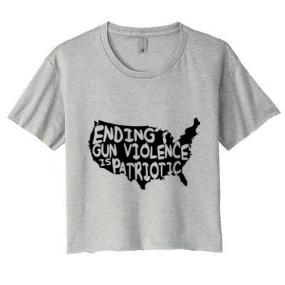 Peace Ending Gun Violence Is Patriotic Awareness Day Women's Crop Top Tee