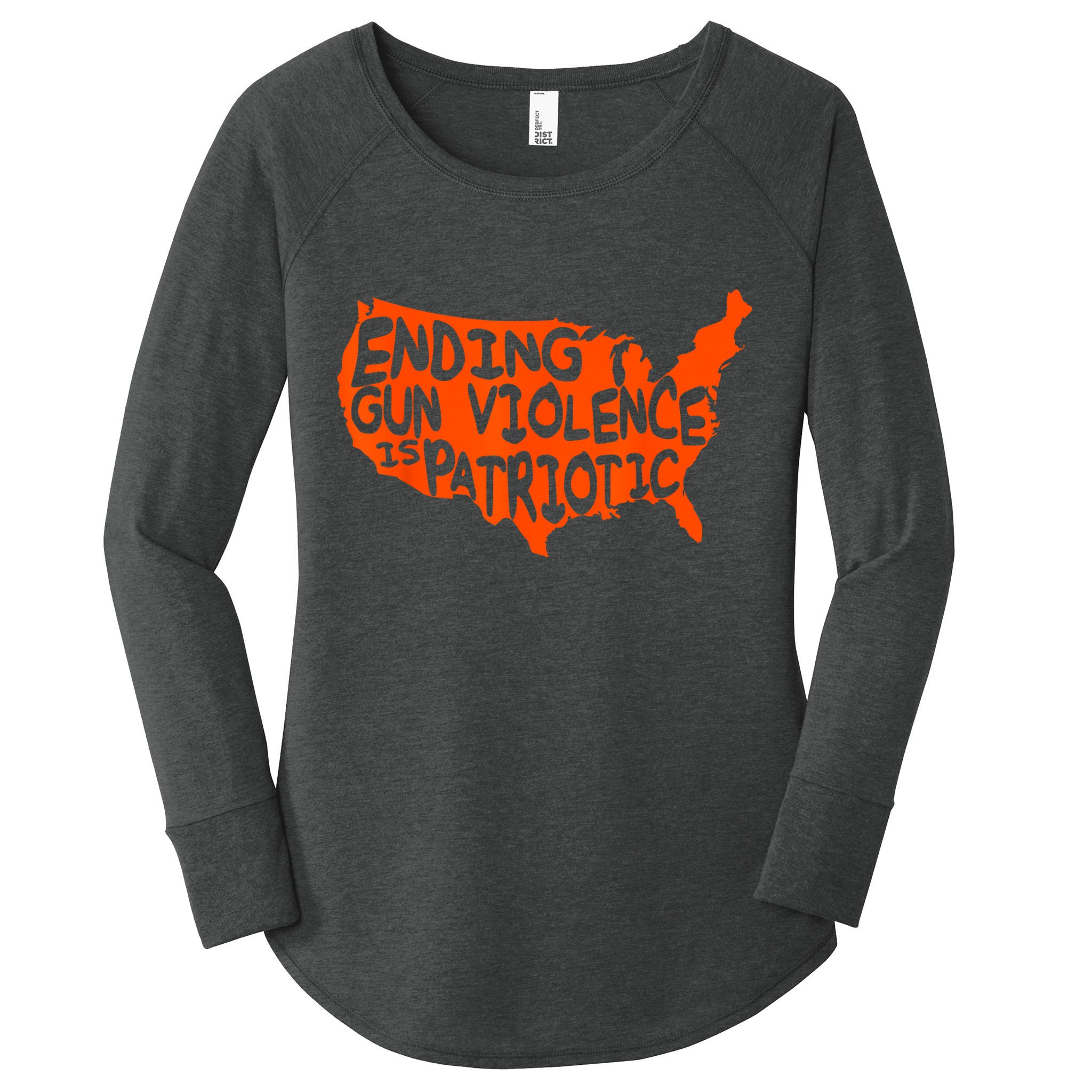Peace Ending Gun Violence Is Patriotic Awareness Day Women's Perfect Tri Tunic Long Sleeve Shirt