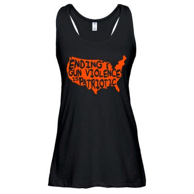 Peace Ending Gun Violence Is Patriotic Awareness Day Ladies Essential Flowy Tank