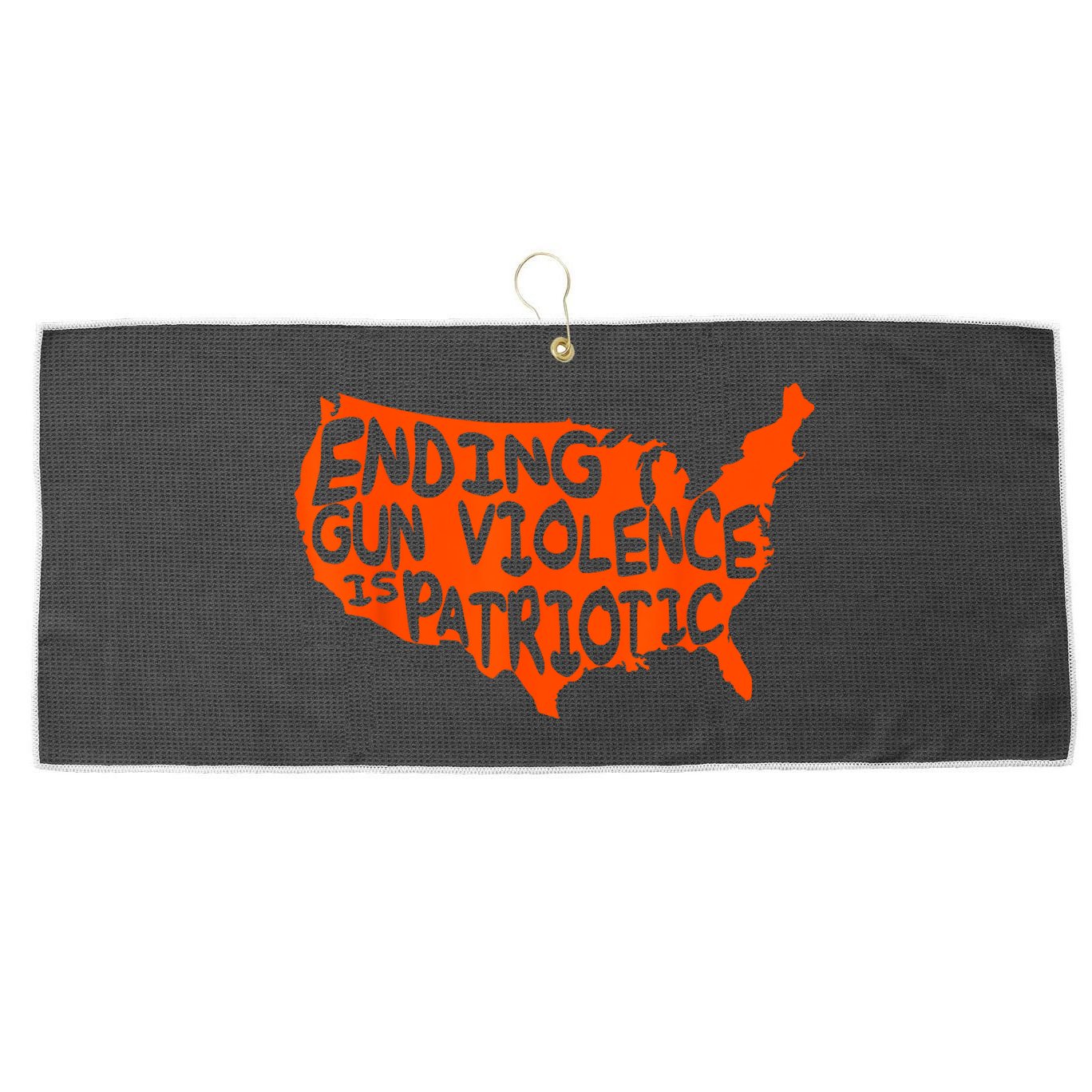Peace Ending Gun Violence Is Patriotic Awareness Day Large Microfiber Waffle Golf Towel