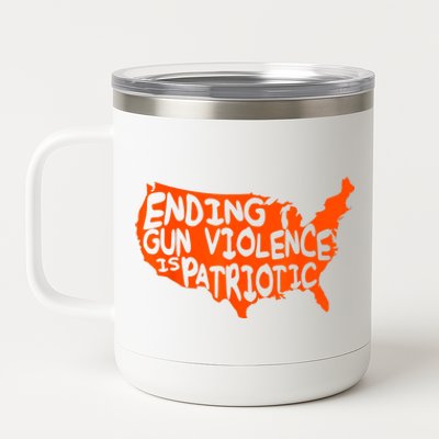 Peace Ending Gun Violence Is Patriotic Awareness Day 12 oz Stainless Steel Tumbler Cup