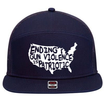 Peace Ending Gun Violence Is Patriotic Awareness Day 7 Panel Mesh Trucker Snapback Hat