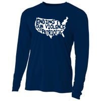 Peace Ending Gun Violence Is Patriotic Awareness Day Cooling Performance Long Sleeve Crew