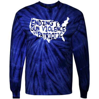 Peace Ending Gun Violence Is Patriotic Awareness Day Tie-Dye Long Sleeve Shirt