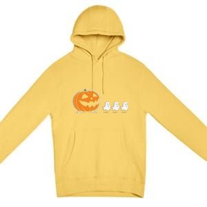 Pumpkin Eating Ghost Jack O Lantern Halloween Gamer Premium Pullover Hoodie