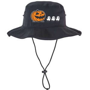 Pumpkin Eating Ghost Jack O Lantern Halloween Gamer Legacy Cool Fit Booney Bucket Hat