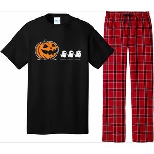 Pumpkin Eating Ghost Jack O Lantern Halloween Gamer Pajama Set