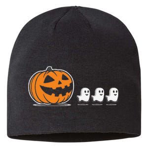 Pumpkin Eating Ghost Jack O Lantern Halloween Gamer Sustainable Beanie