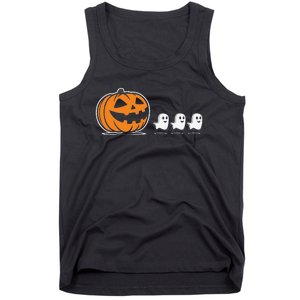 Pumpkin Eating Ghost Jack O Lantern Halloween Gamer Tank Top