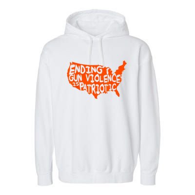 Peace Ending Gun Violence Is Patriotic Awareness Day Garment-Dyed Fleece Hoodie