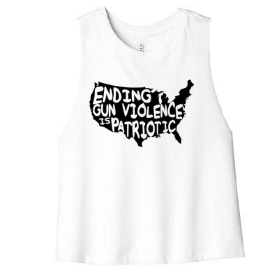 Peace Ending Gun Violence Is Patriotic Awareness Day Women's Racerback Cropped Tank