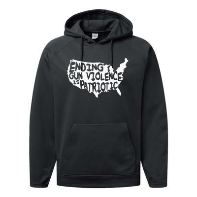 Peace Ending Gun Violence Is Patriotic Awareness Day Performance Fleece Hoodie