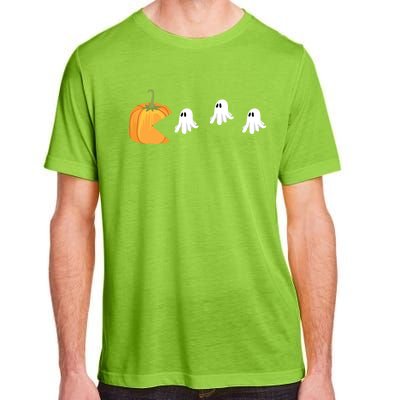 Pumpkin Eat Ghost Video Game Funny Gaming Halloween Funny Gift Adult ChromaSoft Performance T-Shirt