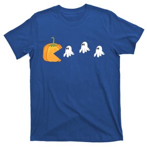 Pumpkin Eat Ghost Video Game Funny Gaming Halloween Funny Gift T-Shirt